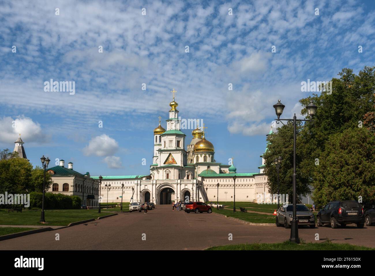 Istra, Russia, August 4, 2023. The Resurrection Cathedral of the New Jerusalem Monastery was built according to the blueprints of the prototype - the Stock Photo