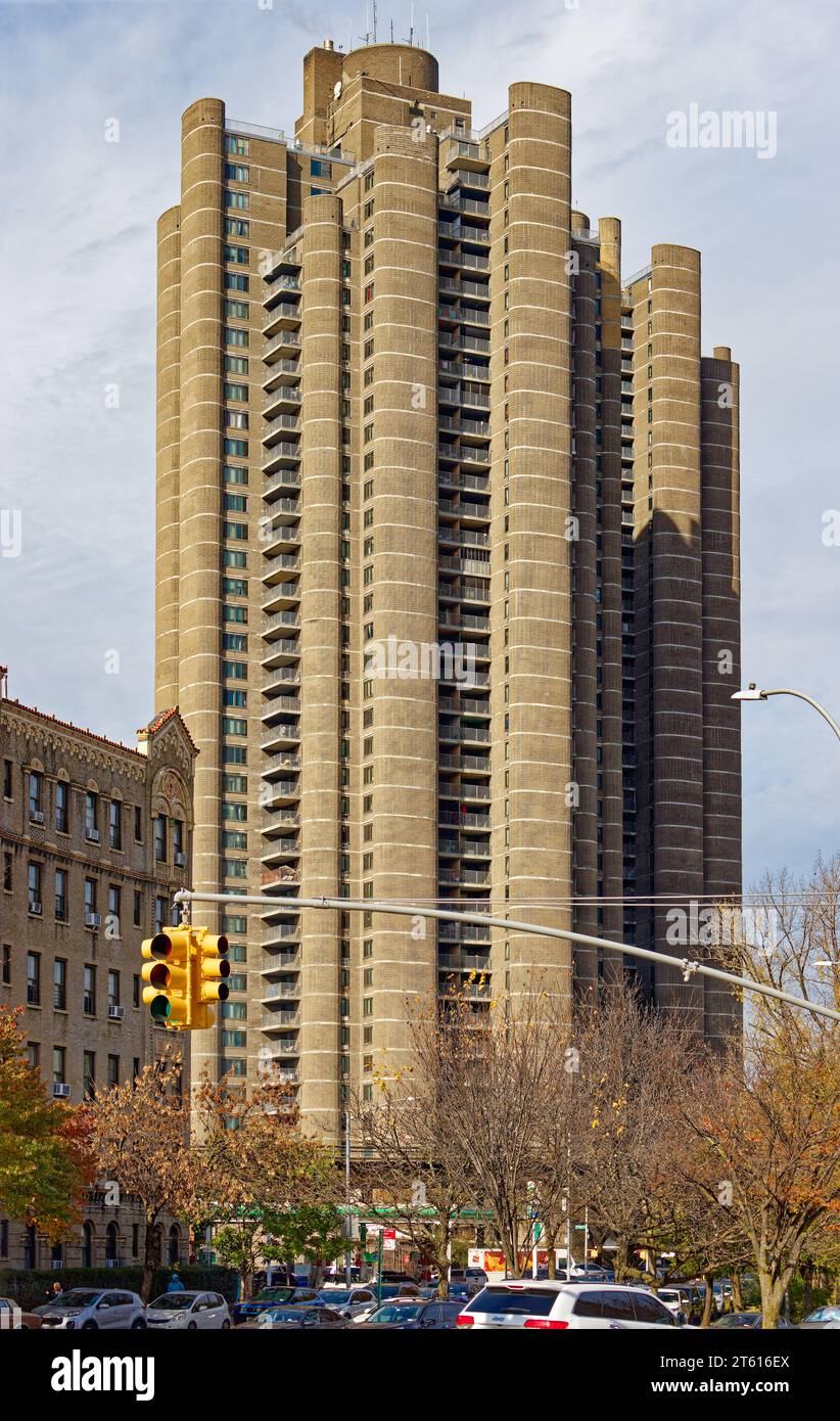 Tracey Towers are brutalist residential towers designed by Paul Rudolph