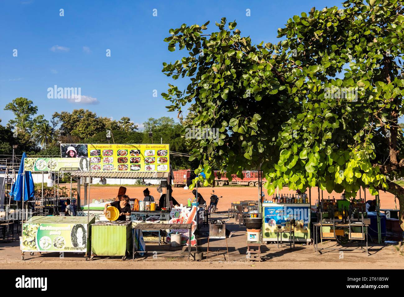 Street market, city center, Vientiane, Laos, Southeast Asia, Asia Stock ...