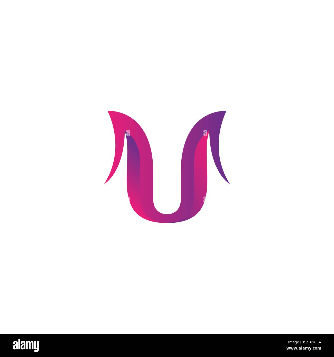 Letter U Parple Logo Stock Vector