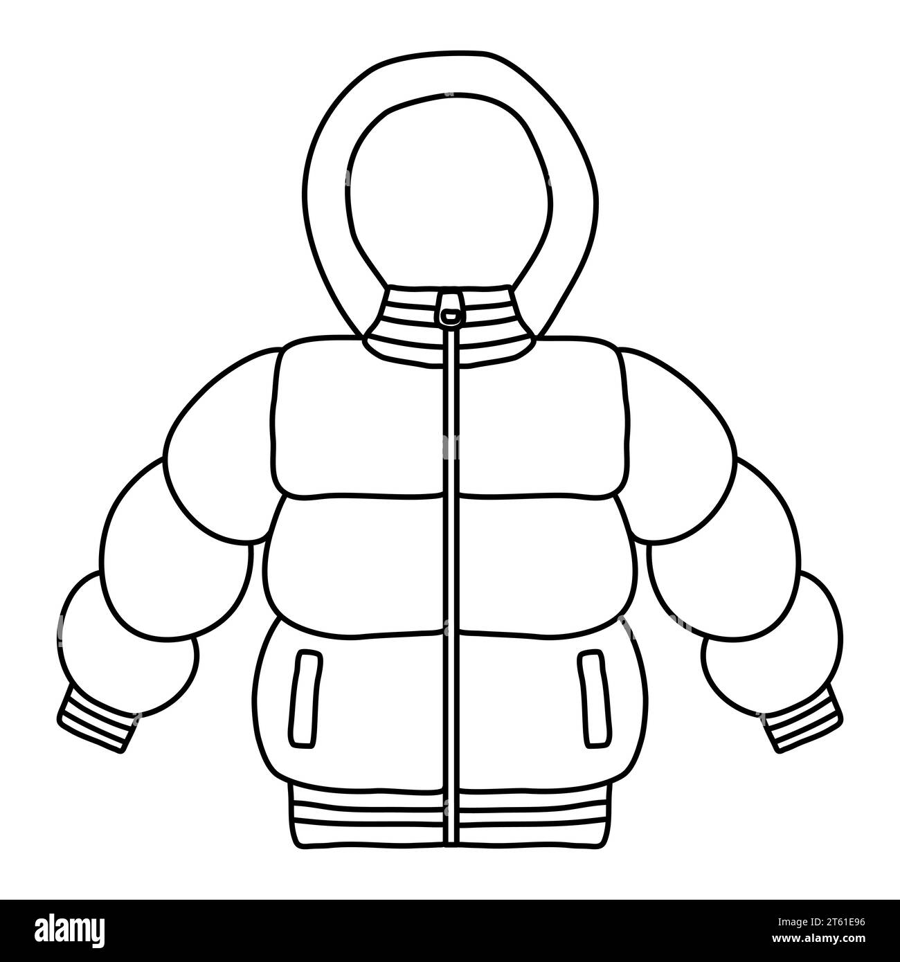 Down jacket vector vectors Black and White Stock Photos & Images