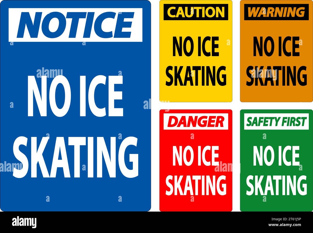Danger Sign No Ice Skating Stock Vector Image & Art Alamy