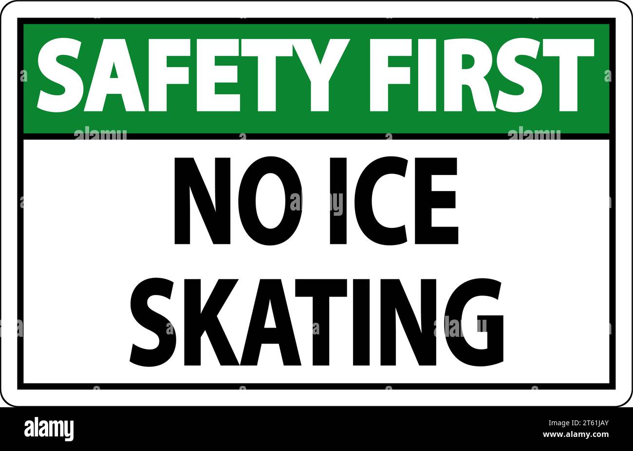 Safety First Sign No Ice Skating Stock Vector Image & Art Alamy