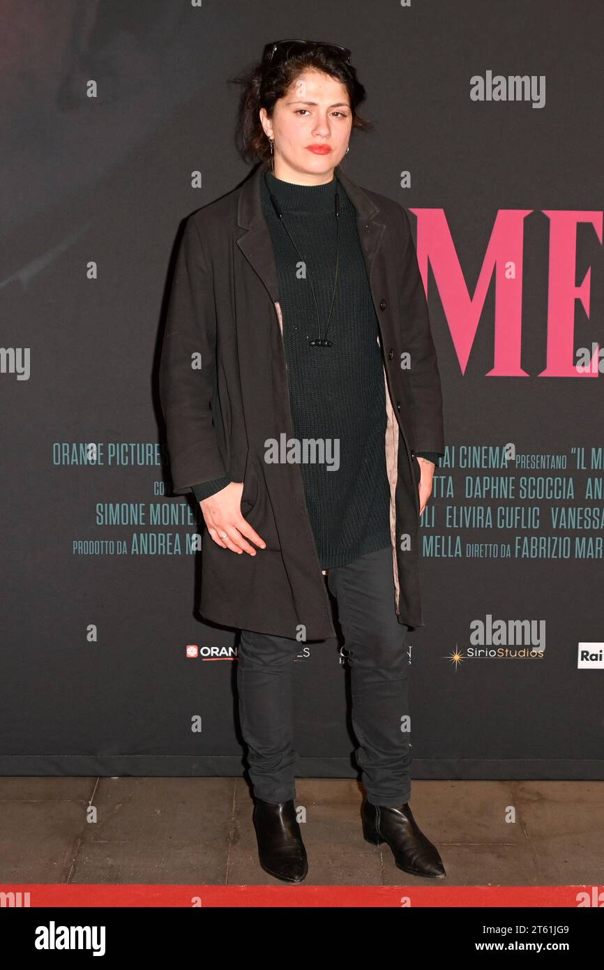 Rome Italy. 07th Nov 2023. Daphne Scoccia attends the red carpet of the premiere of movie