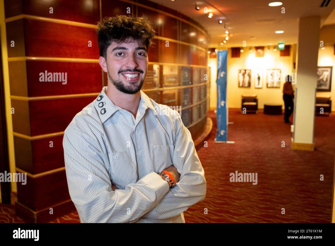 Luke Padia, a Georgia State University student, attends the final night ...