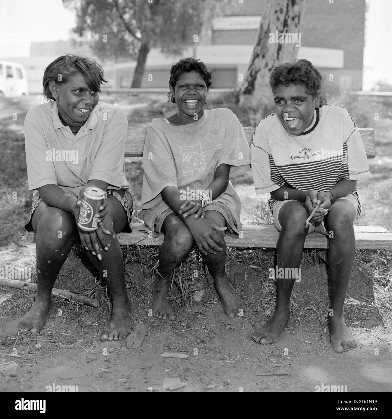 Aboriginal People in the Todd River, Alice Springs, Northern Territory ...