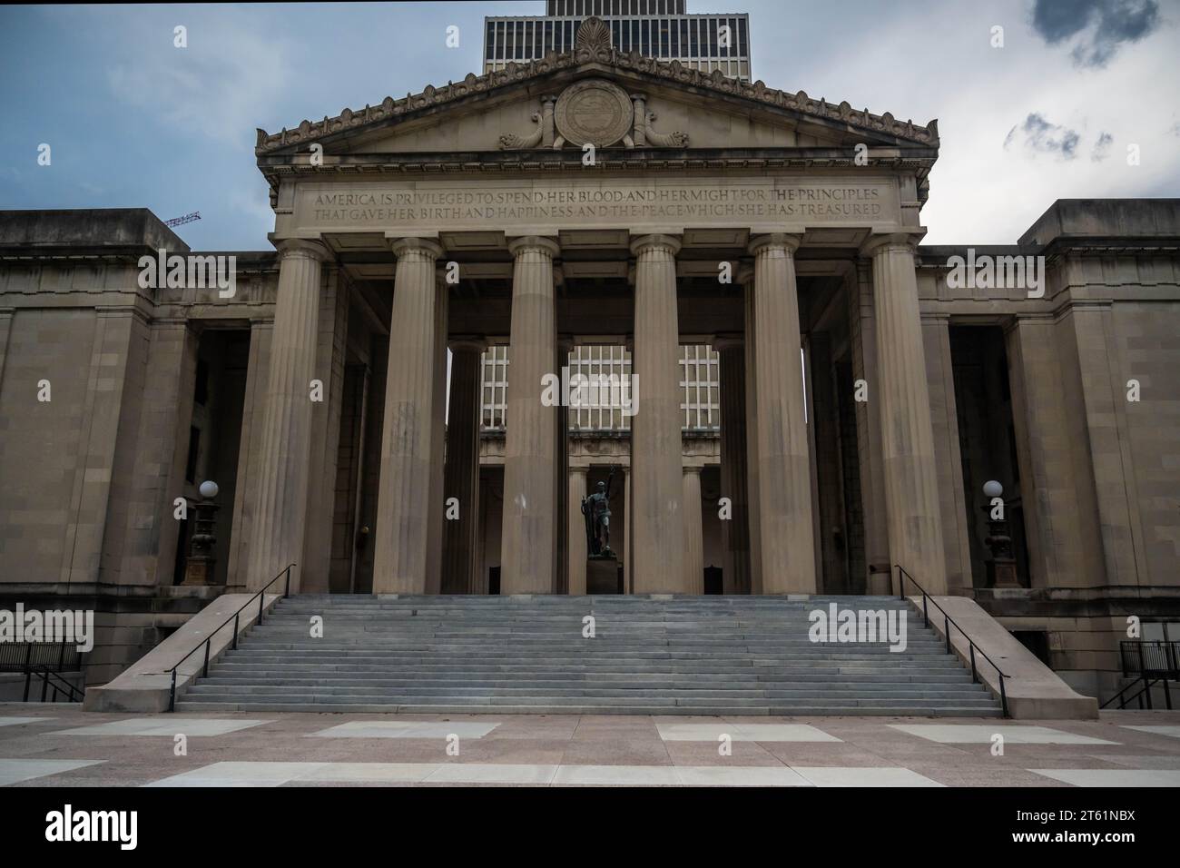 Nashville, TN, USA - July 6, 2022: The huge outside preserve grounds of Tennessee State Capitol Stock Photo