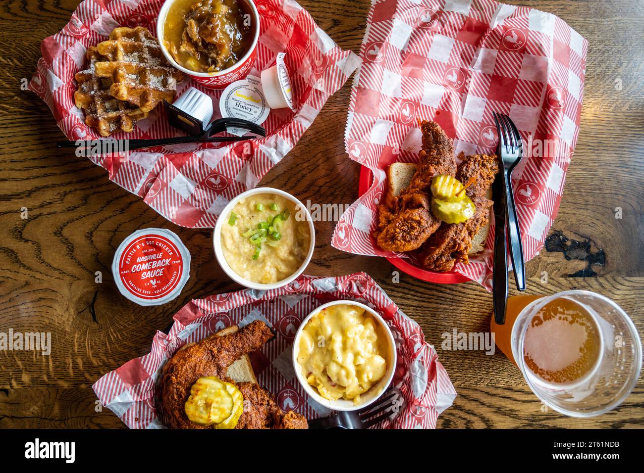 Nashville, TN, USA - July 6, 2022: The Hot Hottie B Chicken Stock Photo