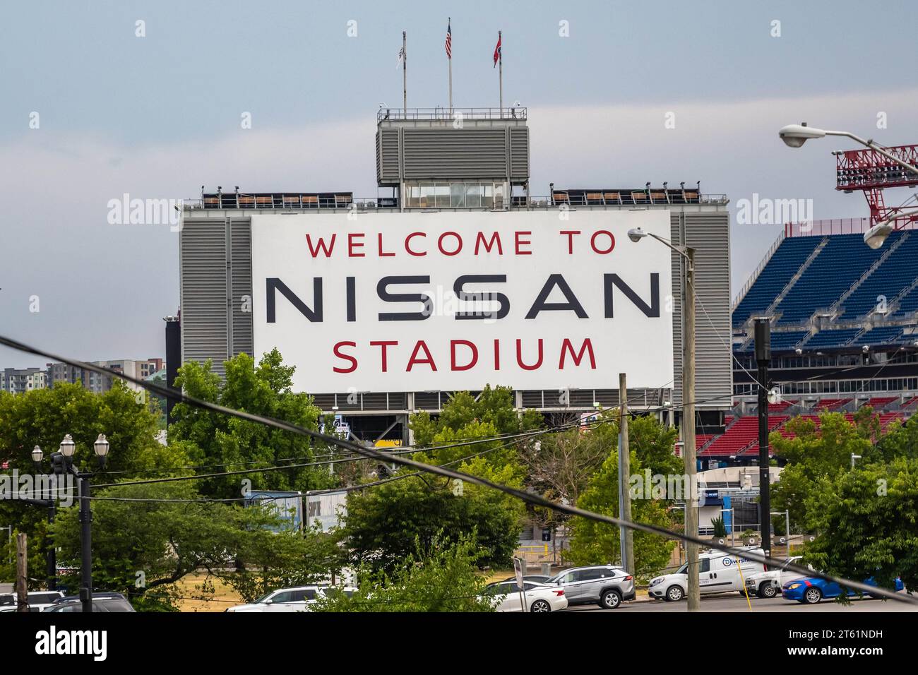 Nashville, TN, USA - July 6, 2022: The Nissan Stadium Stock Photo