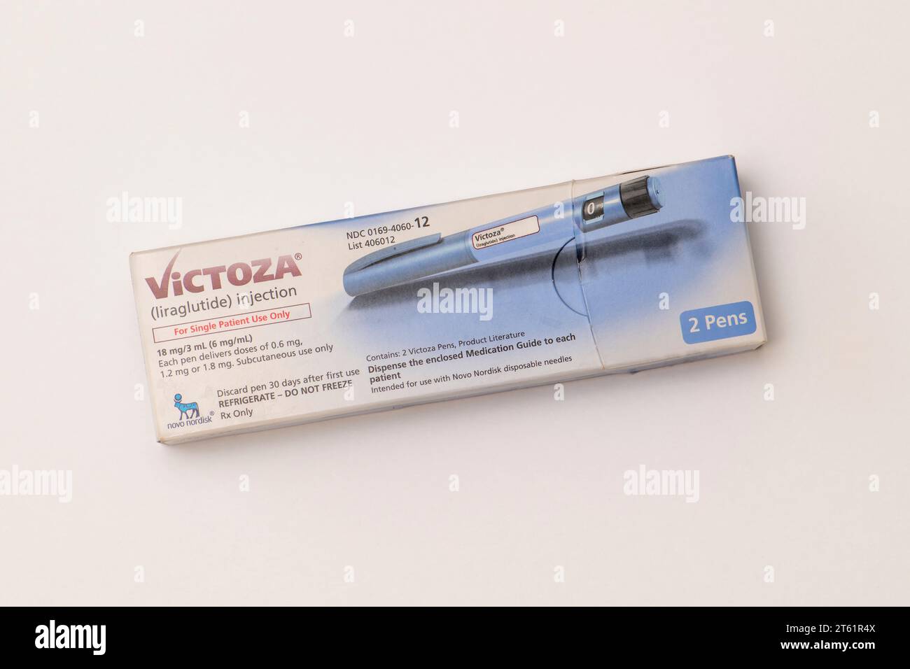 Still life of Victoza an injectable prescription weight loss medicine and Antidiabetic