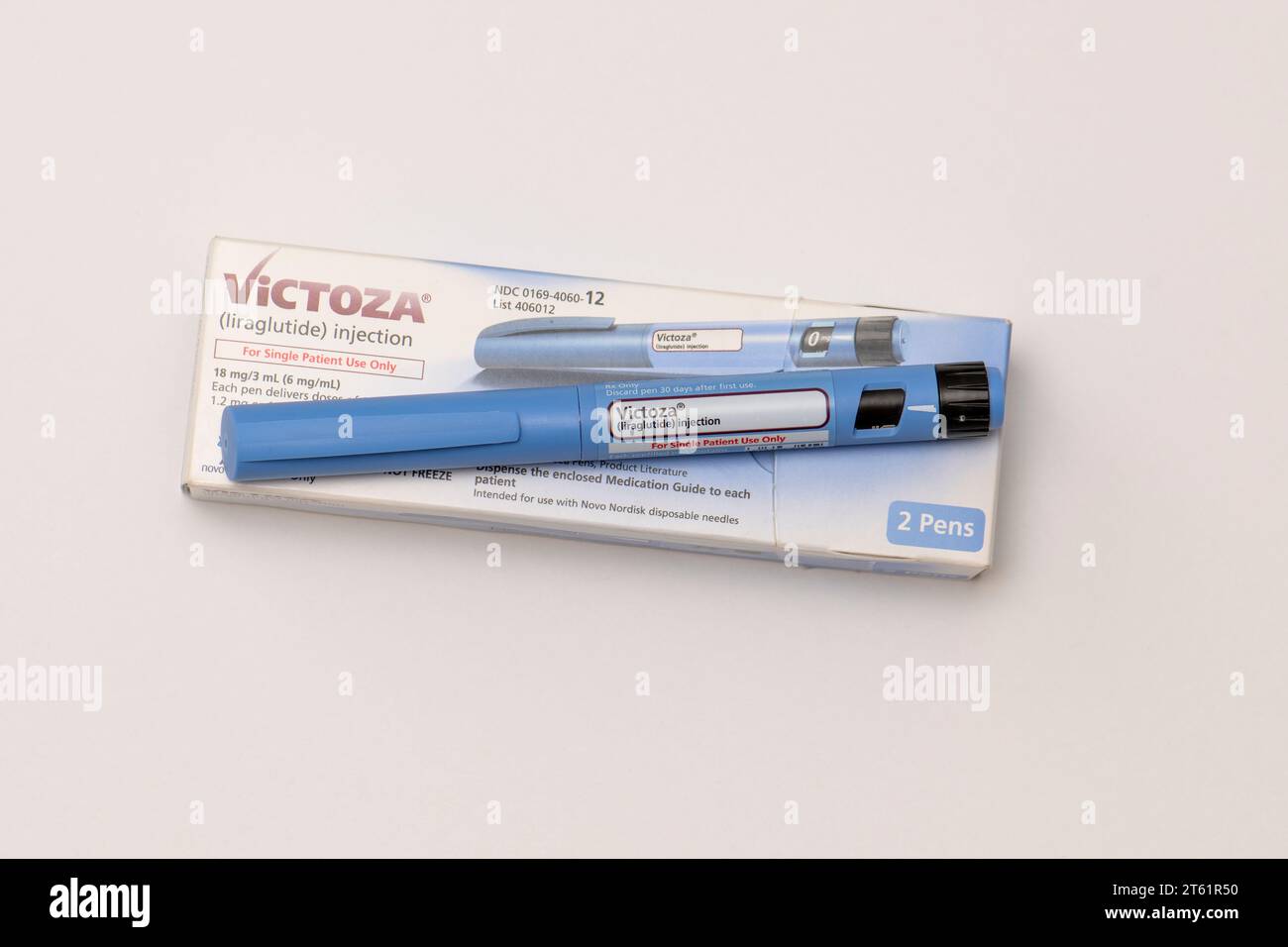 Still life of Victoza an injectable prescription weight loss medicine
