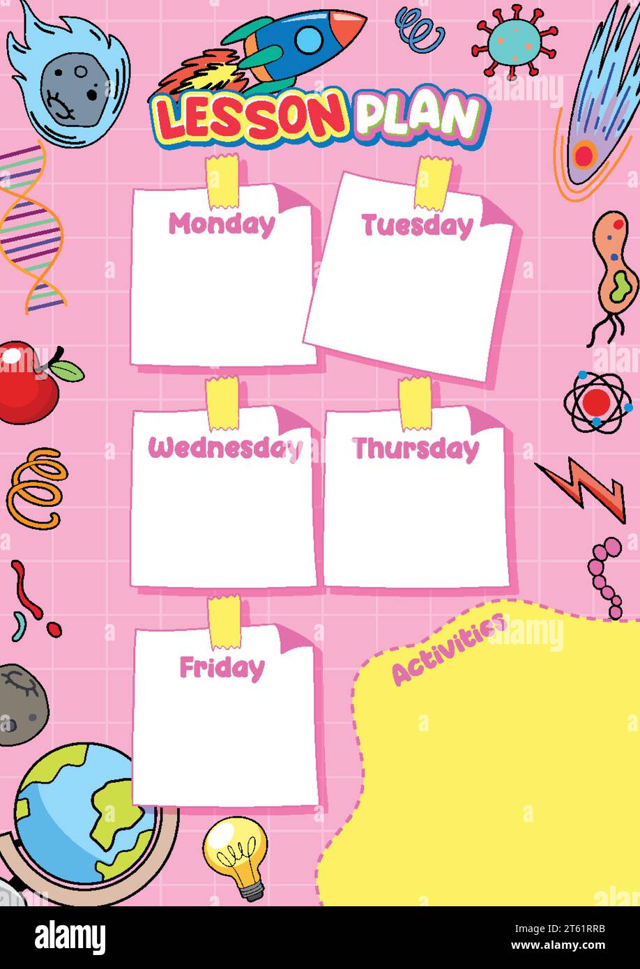 Weekly goals Stock Vector Images - Alamy