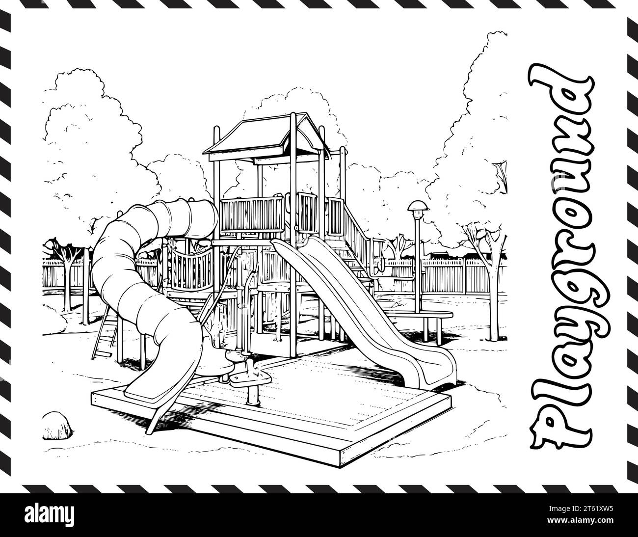 View of children play area landscape planting design. Pen and digita… |  Landscape architecture drawing, Landscape architecture perspective,  Architecture drawing art