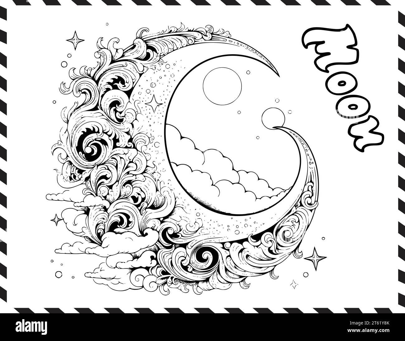 printable-sun-and-moon-coloring-pages-for-adults-vector-vectors-stock-vector-images-alamy