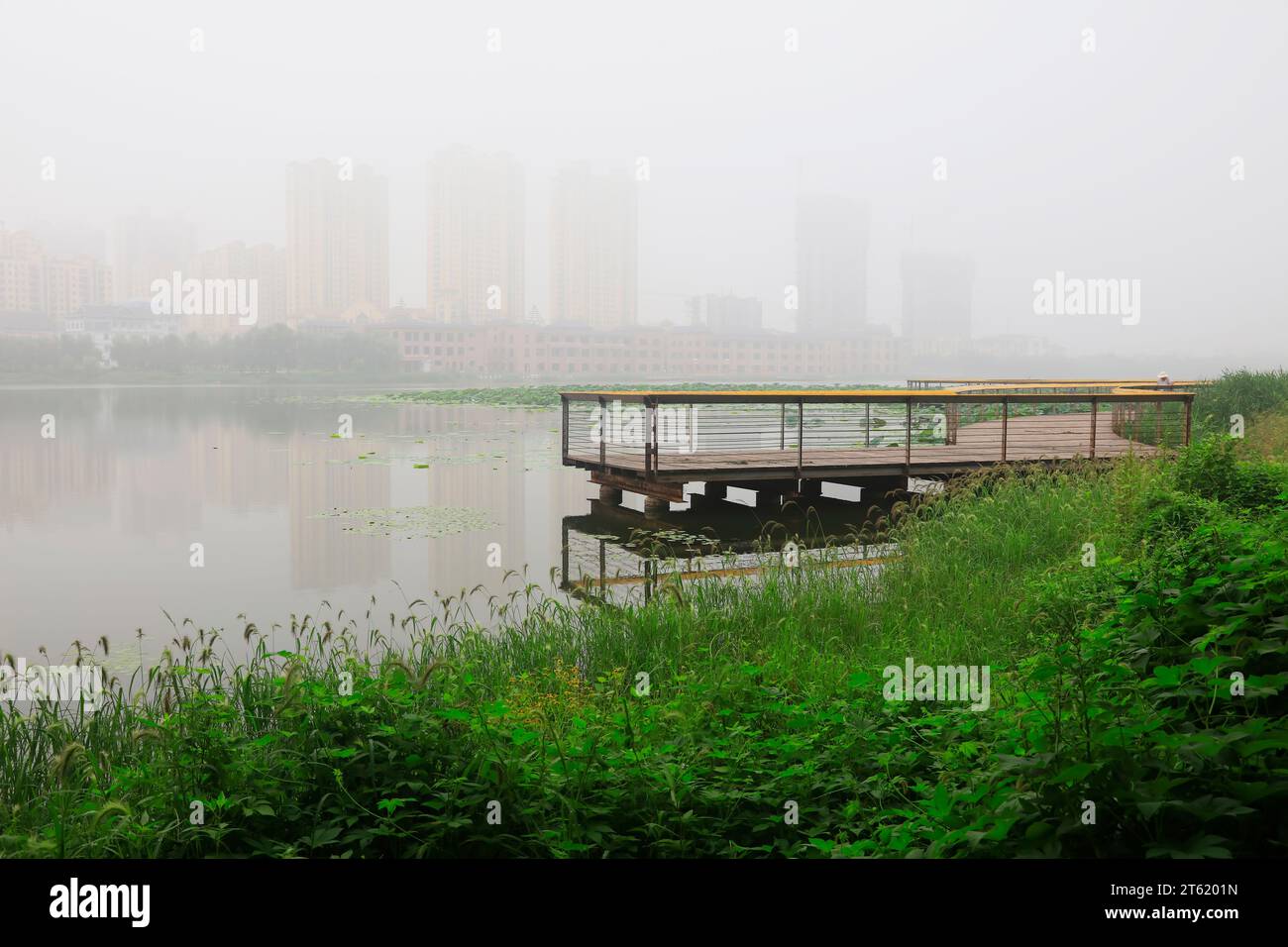 city in the mist Stock Photo - Alamy