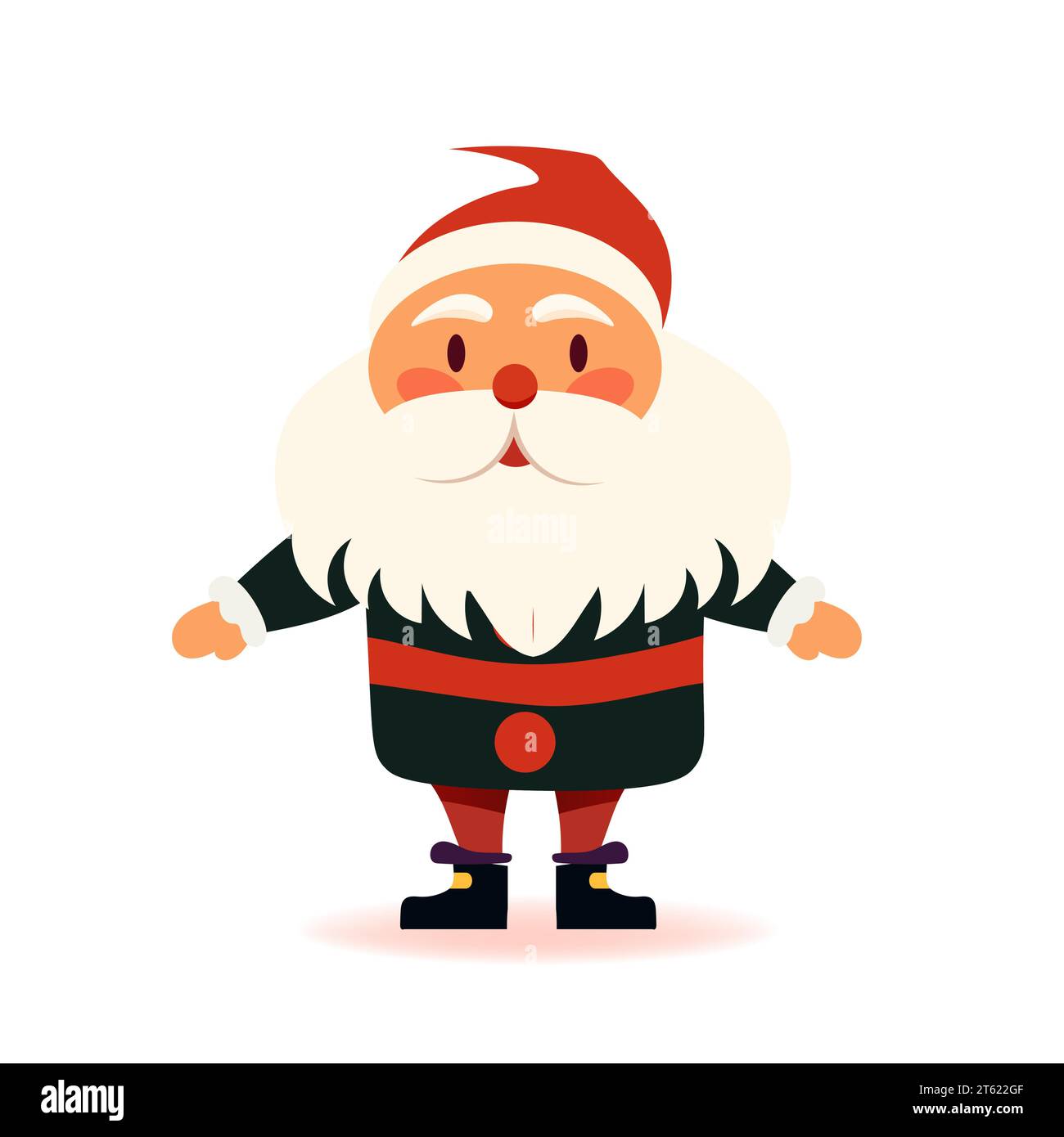 santa claus in red costume and hat christmas eve holiday happy new year ...
