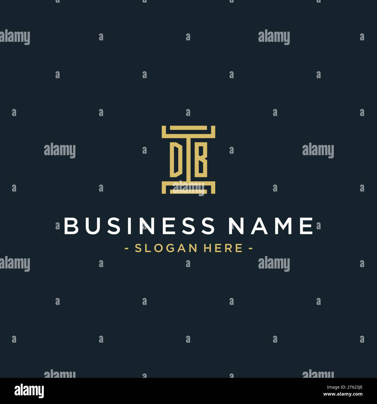 DB initial logo monogram design for legal, lawyer, attorney and law ...