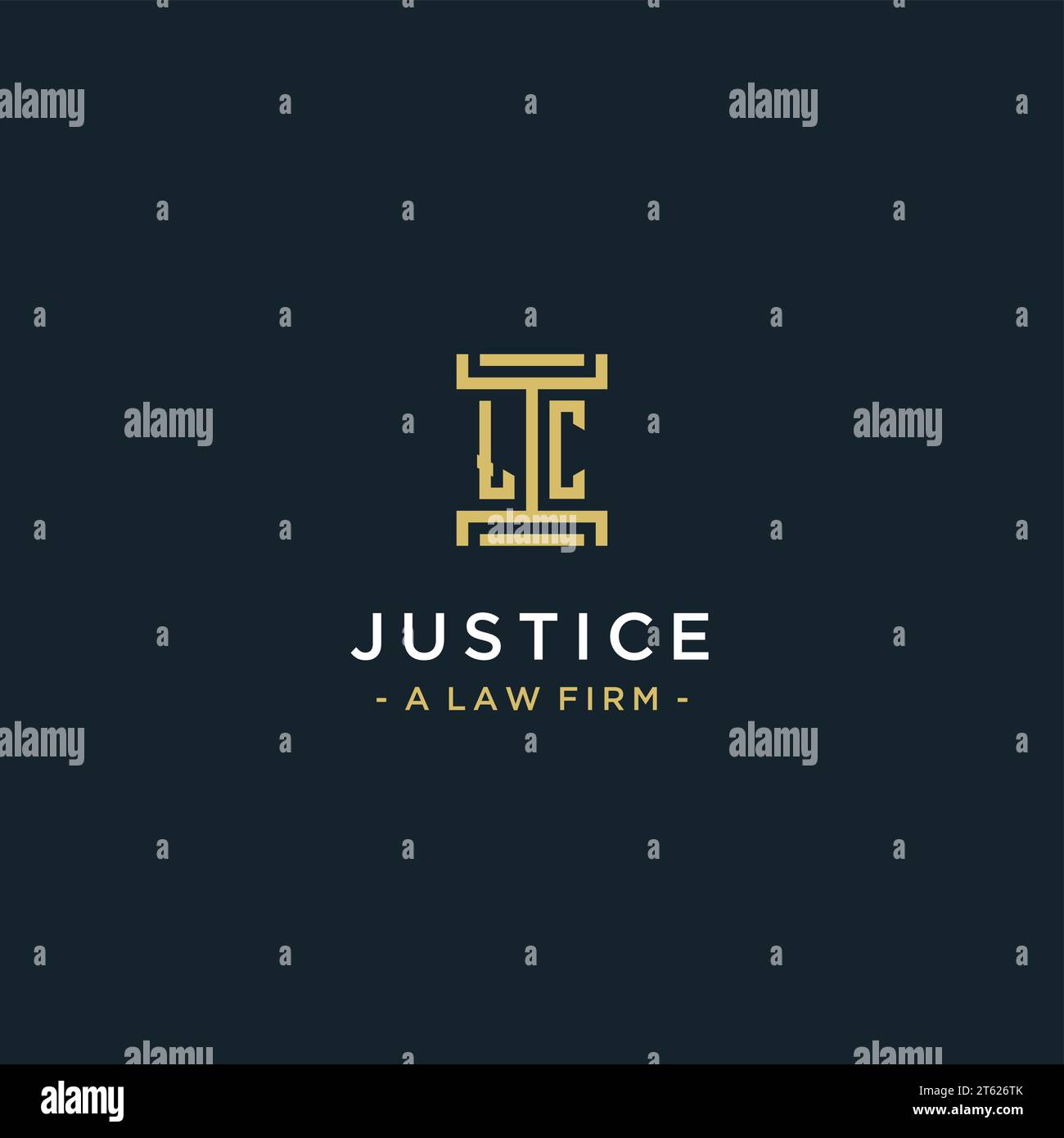 LC initial logo monogram design for legal, lawyer, attorney and law ...