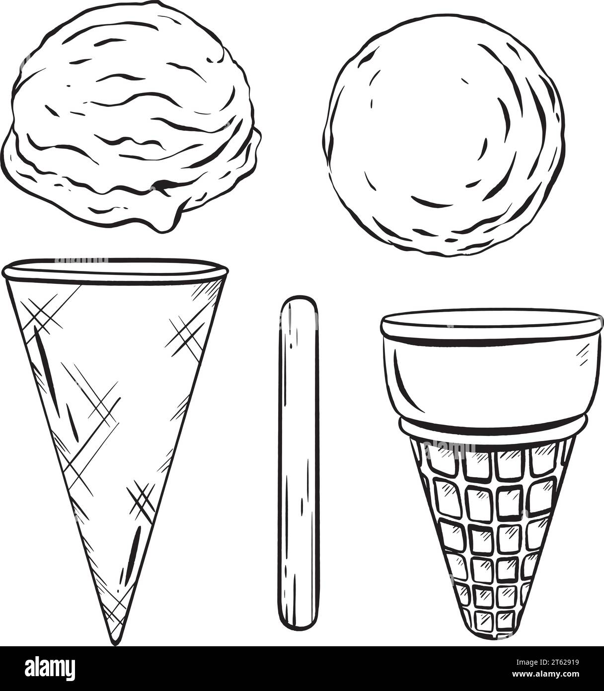 Ice Cream Scoop Clip Art Black And White