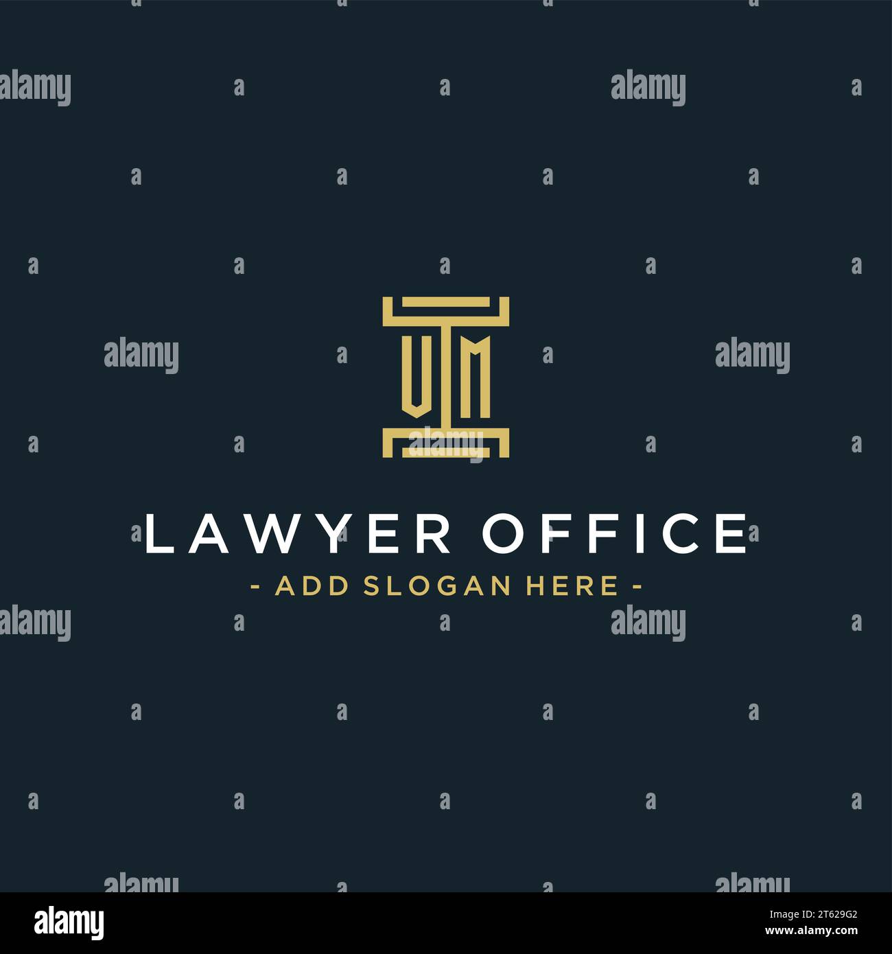 VM initial logo monogram design for legal, lawyer, attorney and law ...