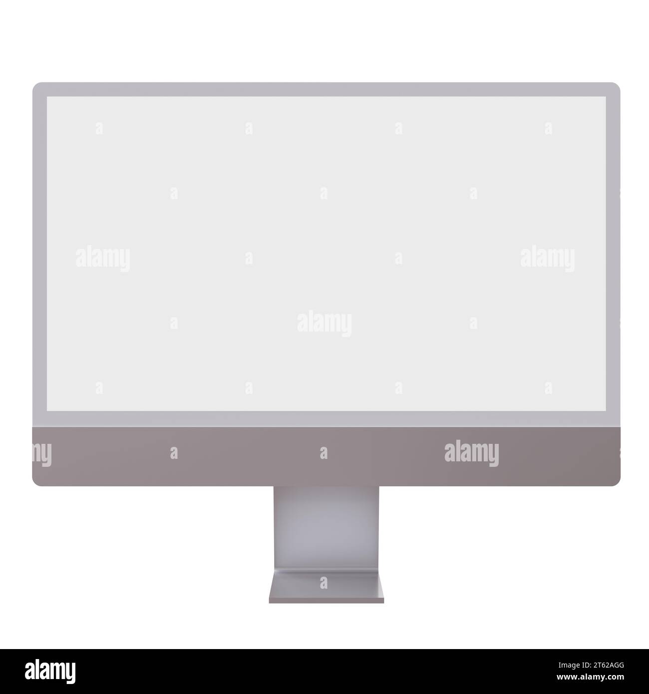 Computer desktop blank monitor, pc lcd white screen isolated, white ...