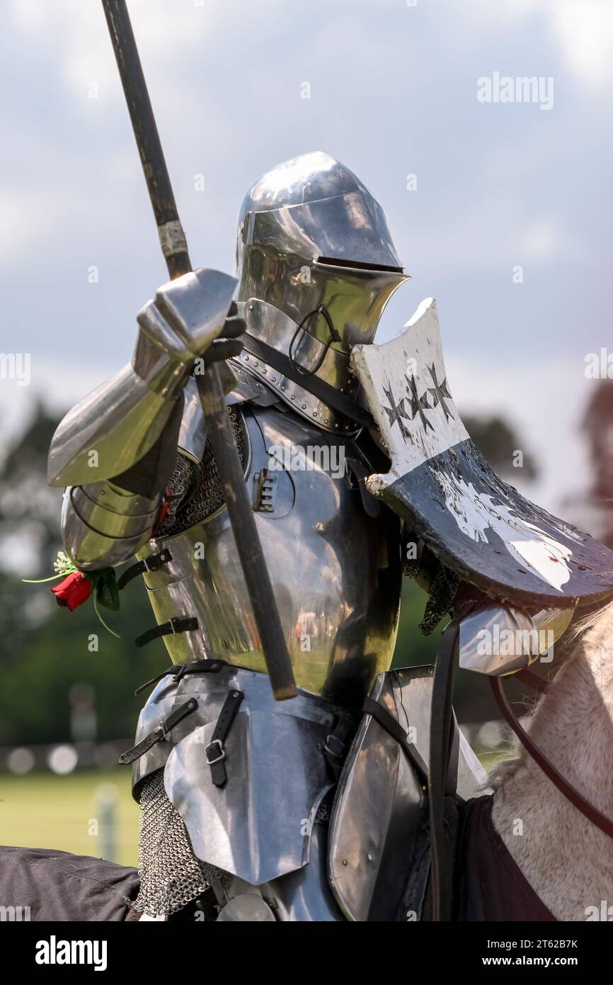 Knight jousting. Medieval knights during a jousting tournament. Knights ...