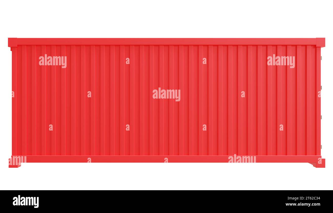 Cargo container isolated on white transparent Stock Photo - Alamy