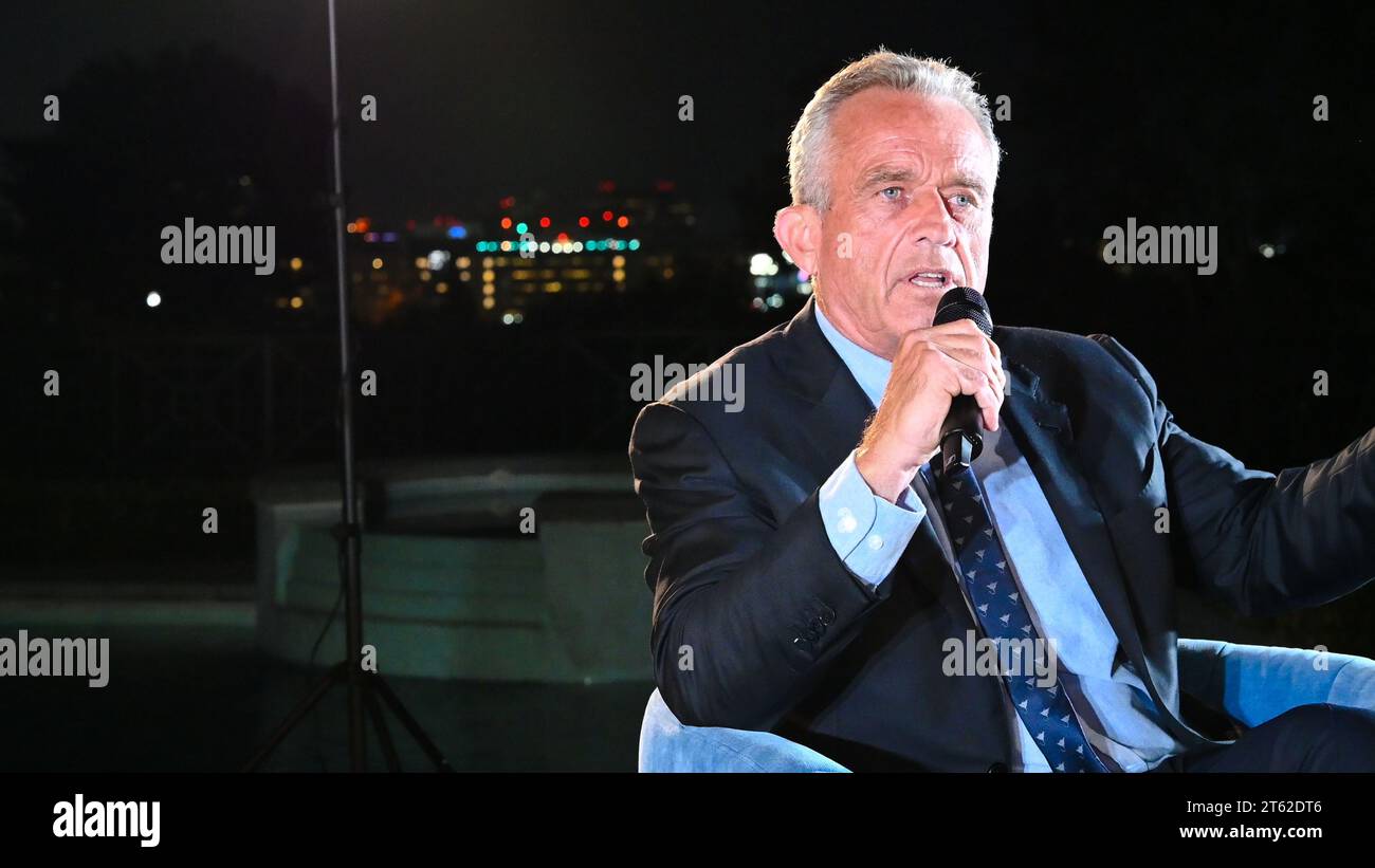 Robert F. Kennedy, Jr. speaks at a fundraising event for his 2024