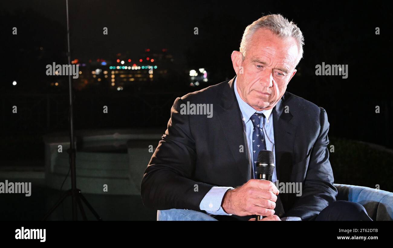 Robert F. Kennedy, Jr. speaks at a fundraising event for his 2024