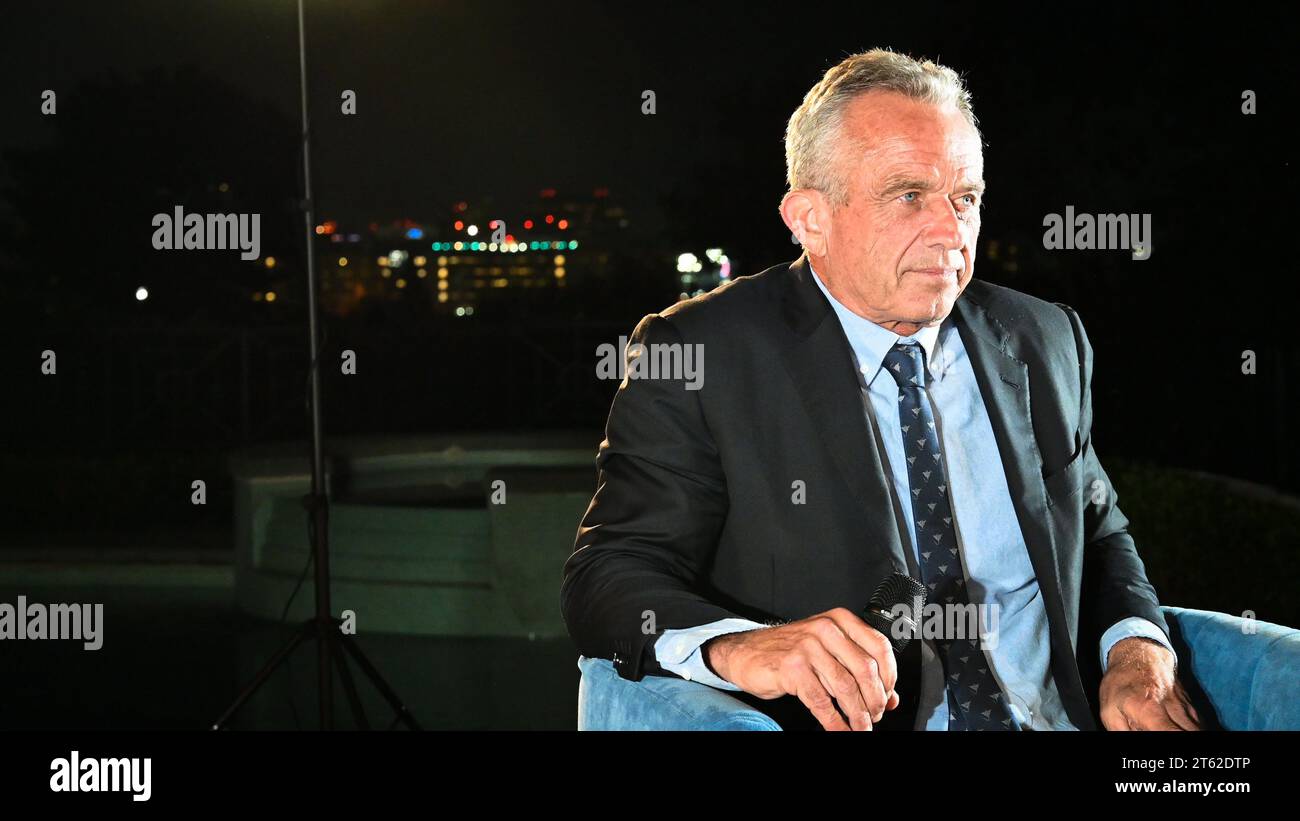 Robert F. Kennedy, Jr. speaks at a fundraising event for his 2024