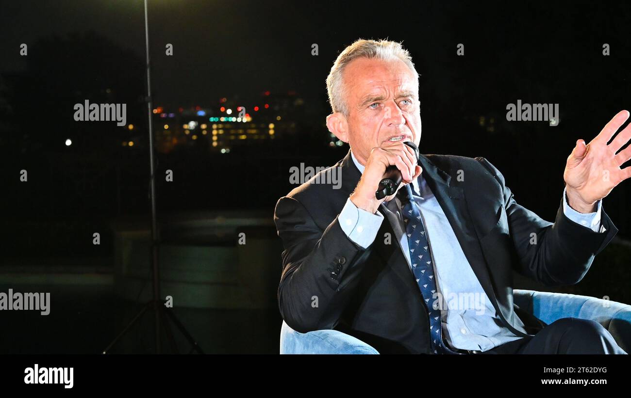 Robert F. Kennedy, Jr. speaks at a fundraising event for his 2024