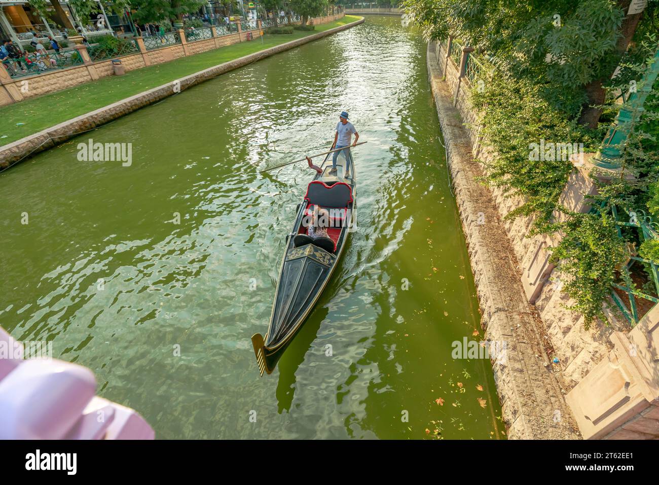 Eskisehir, Turkey - Aug 2, 2023: serene journey through scenic Eskisehir, where you'll glide along tranquil waters, pass by charming bridges, and be Stock Photo