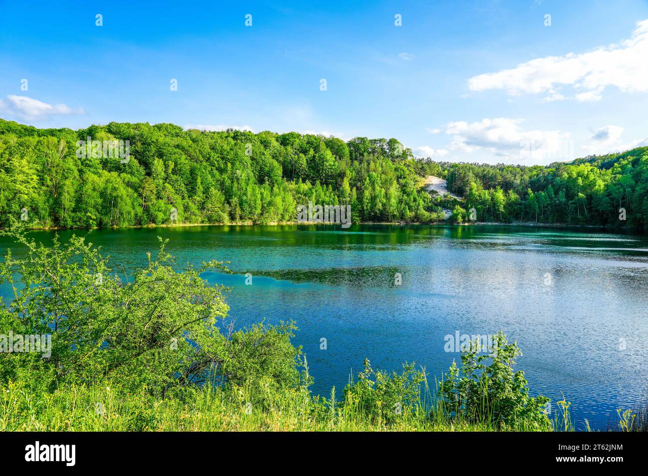 Jezioro Turkusowe near Wapnica. Lake in Wolin National Park in Poland