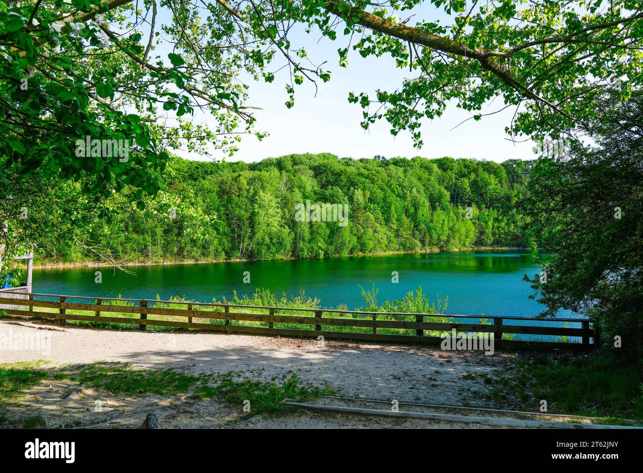 Jezioro Turkusowe near Wapnica. Lake in Wolin National Park in Poland