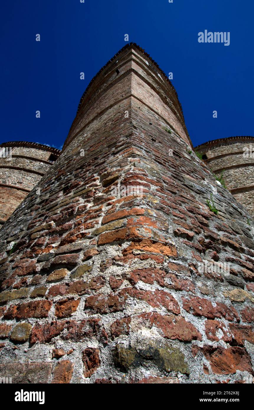 particolari della struttura della Rocca Ubaldinesca di Sassocorvaro Stock Photo
