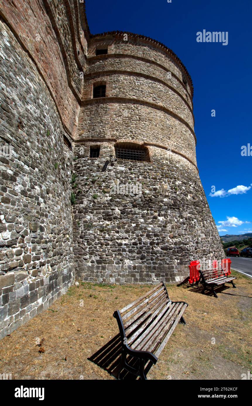 particolari della struttura della Rocca Ubaldinesca di Sassocorvaro Stock Photo