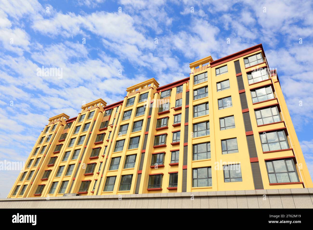 residential building in the blue sky background Stock Photo - Alamy