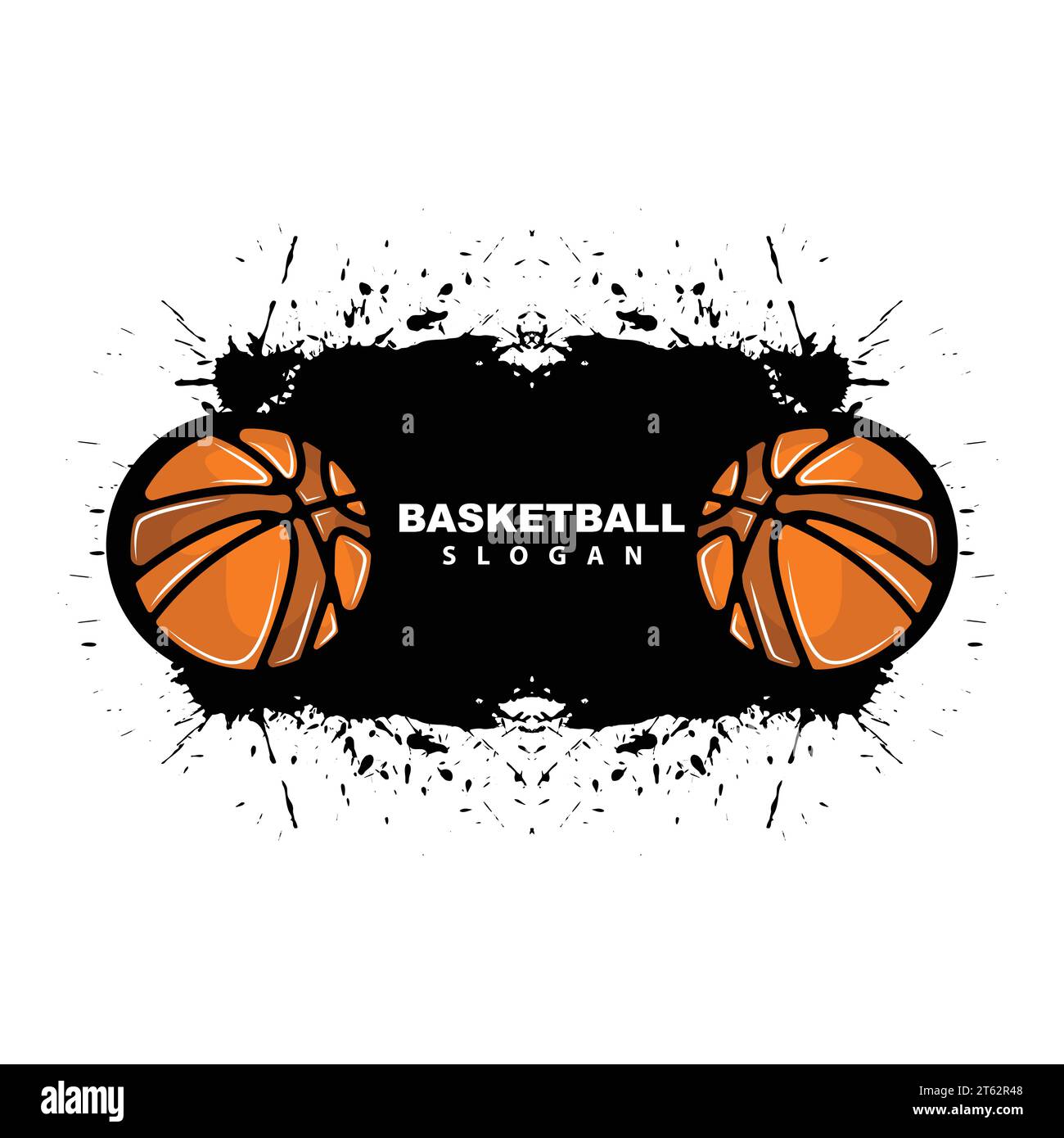 Sport Logo, Basketball Logo Vector, Simple Minimalist Design, Icon, Symbol, Illustration Stock Vector