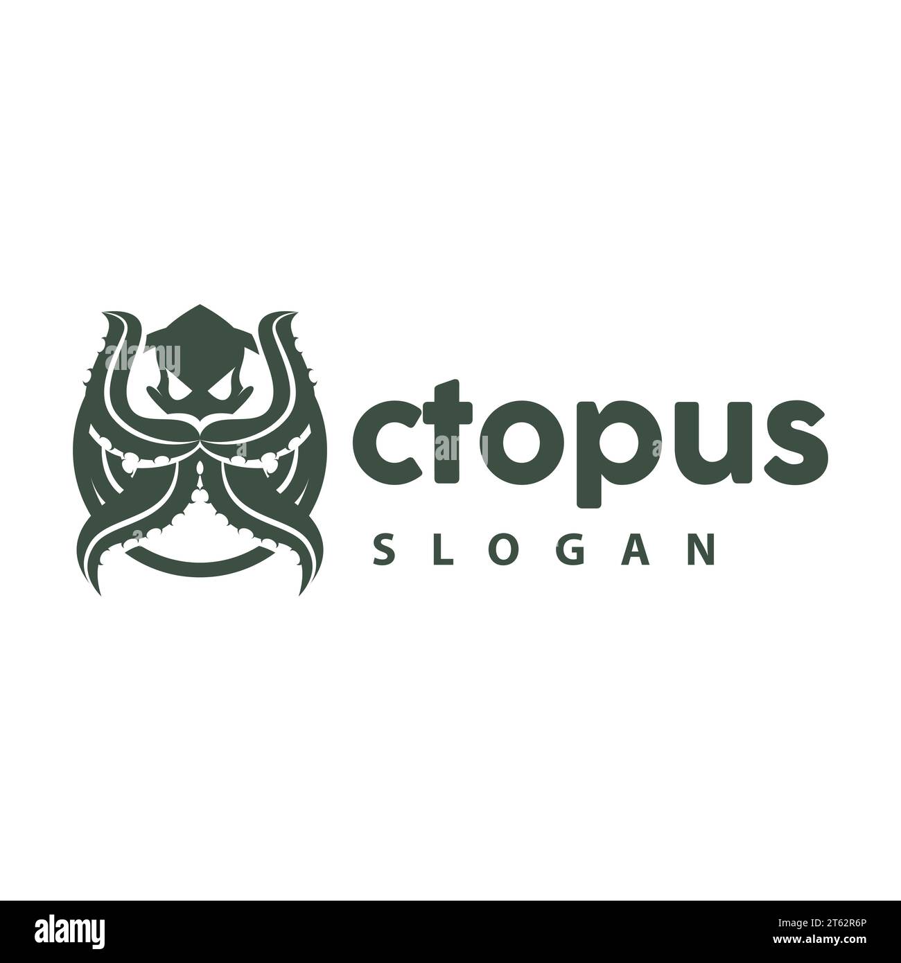 Octopus Logo, Sea Animals Vector, Seafood Ingredients Cuttlefish