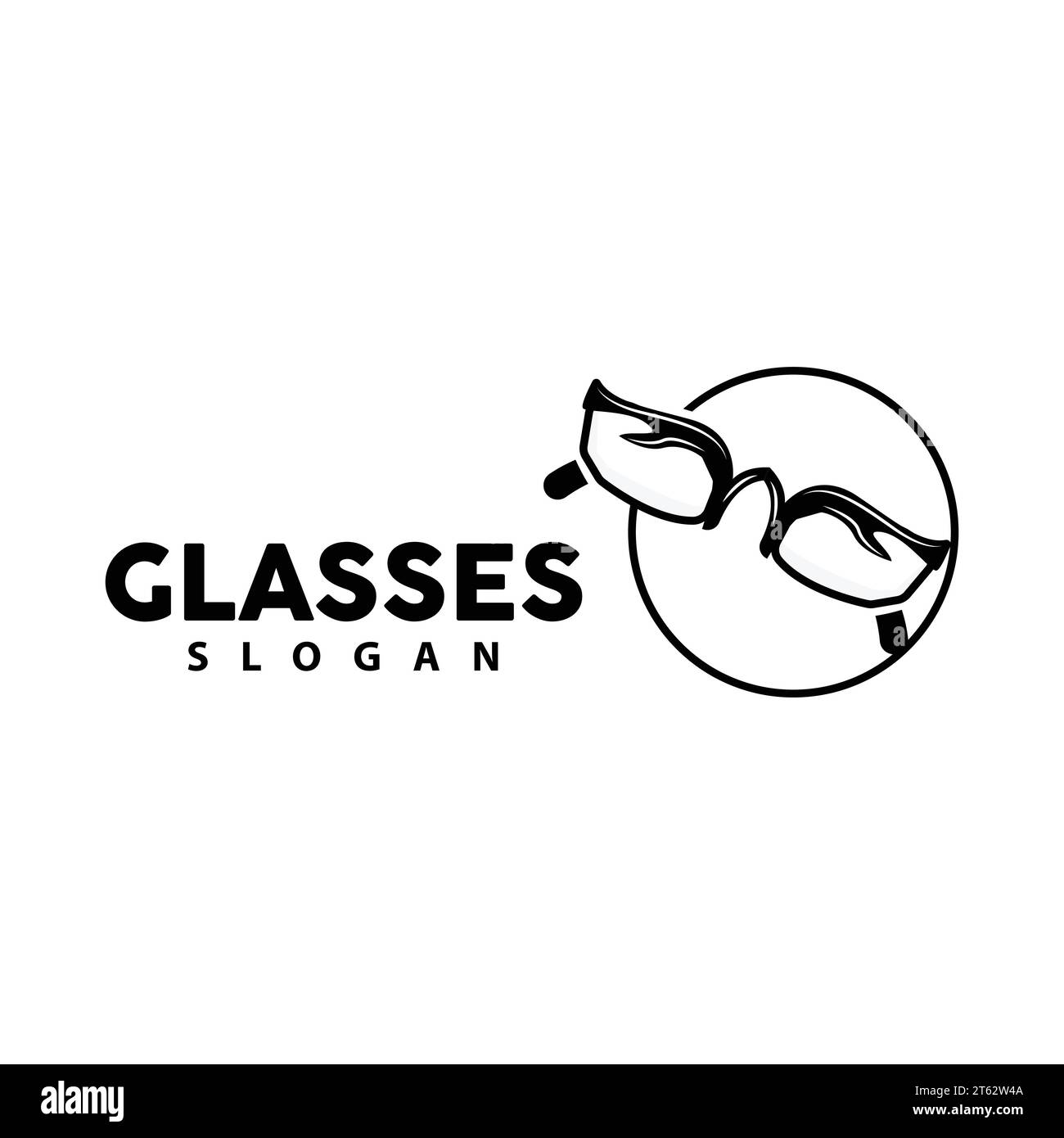 Glasses Logo, Optic Fashion Vector, Icon Illustration Template Simple Design Stock Vector