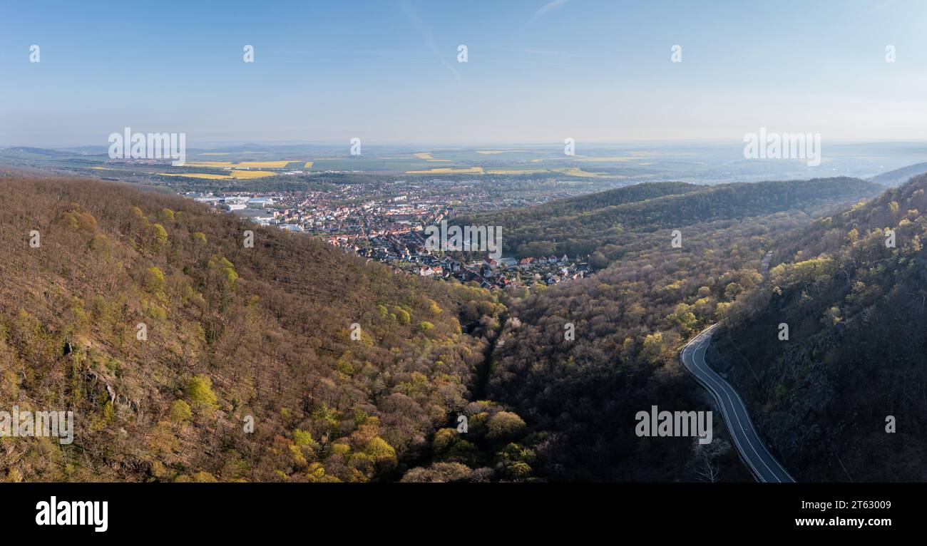 Luftbildaufnahmen Landkreis Harz Stock Photo