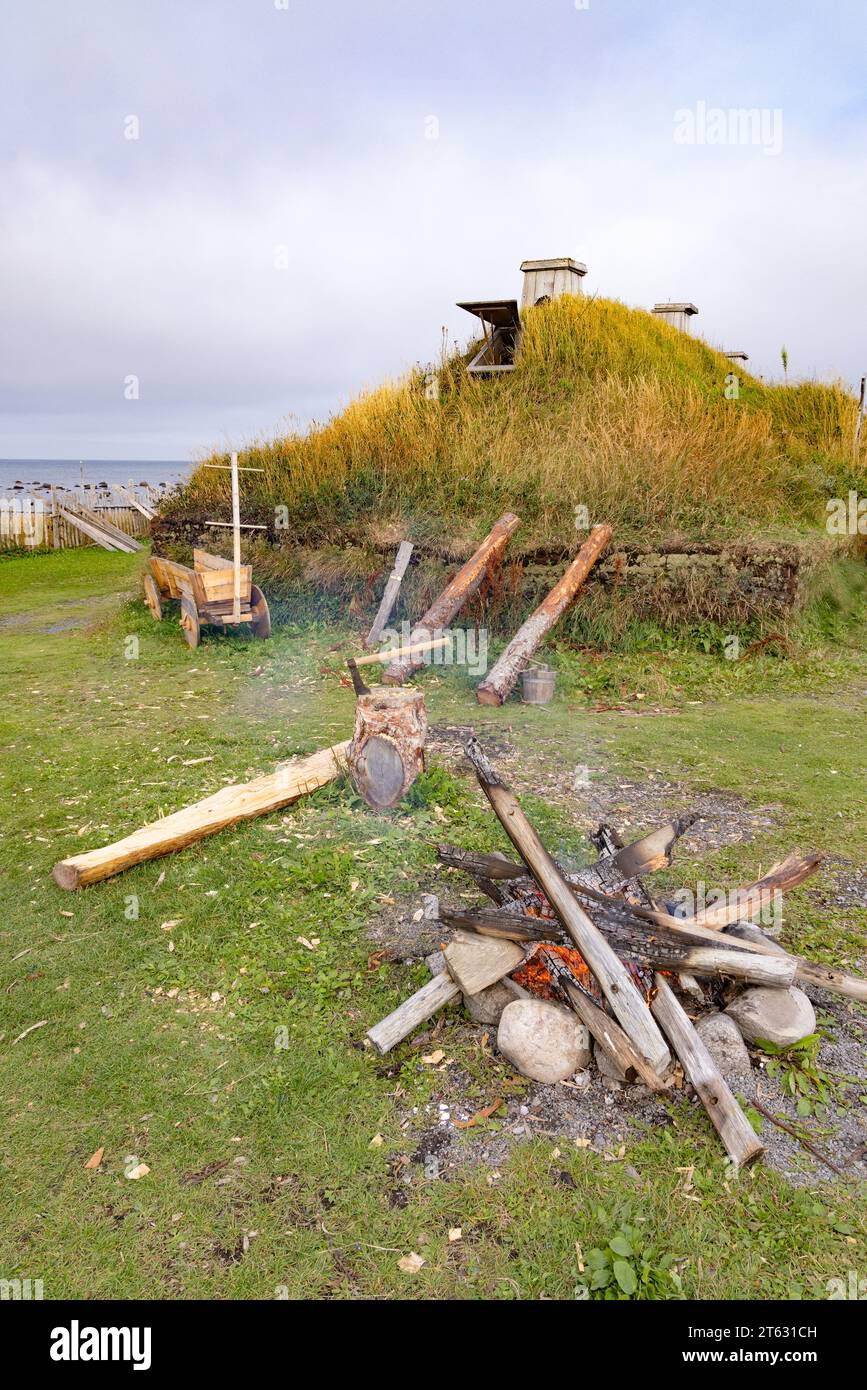 L'Anse aux Meadows viking/Norse settlement; Newfoundland Canada ...