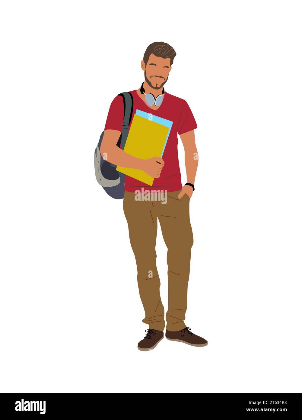 High school teen boy student Stock Vector Images Alamy