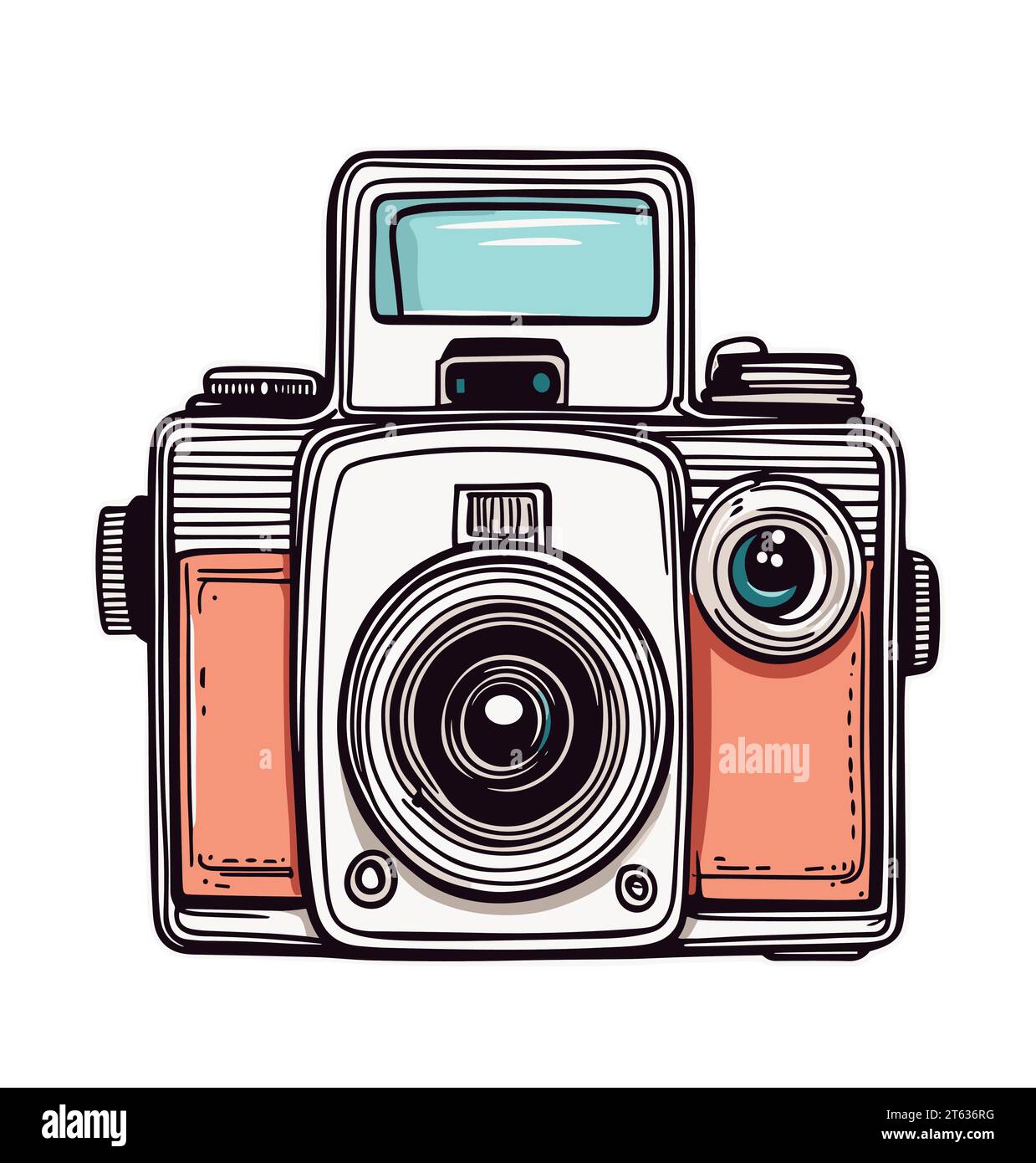 Retro photo camera vector isolated on white Stock Vector Image & Art ...