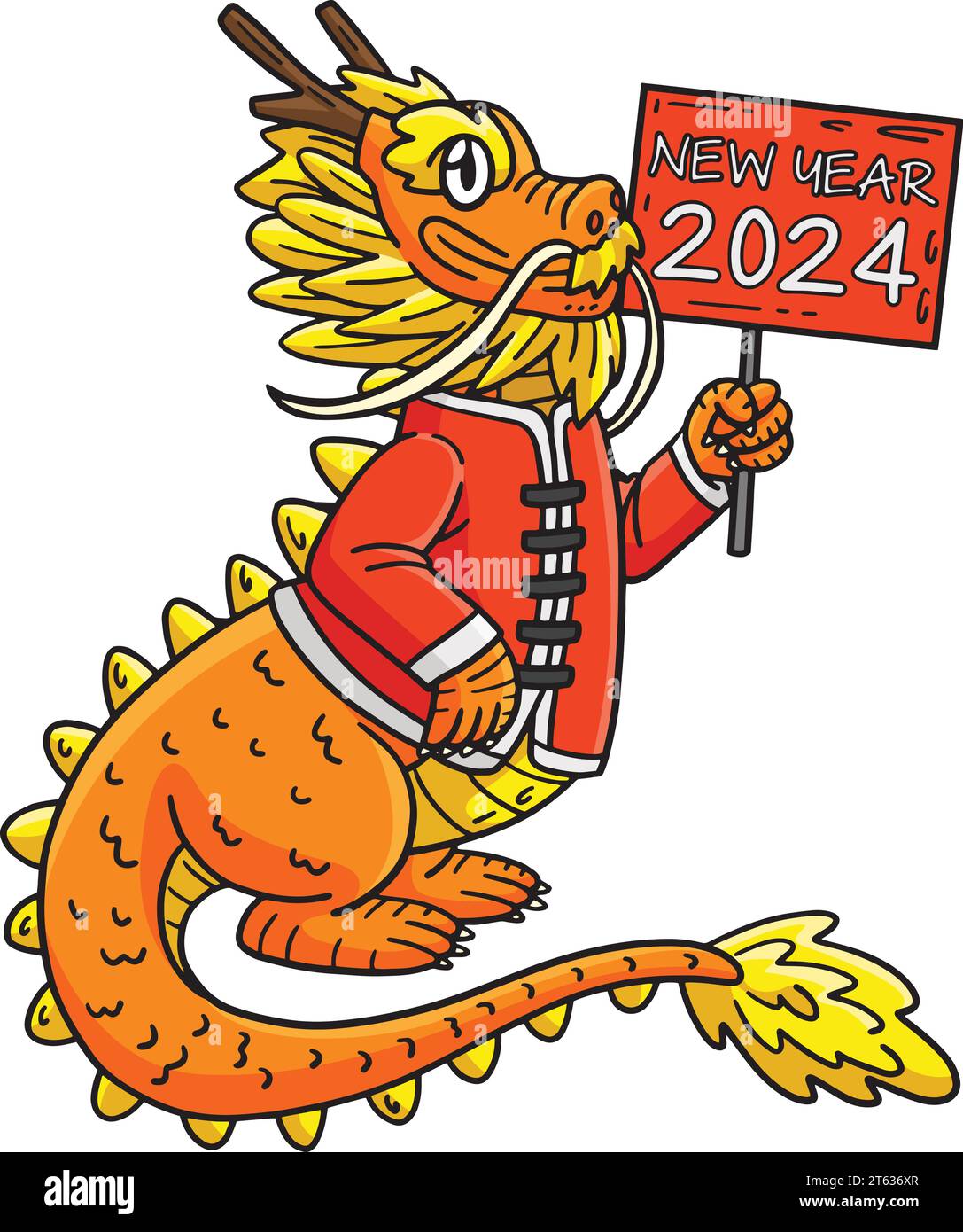 Year of the Dragon Chinese Outfit 2024 Clipart Stock Vector Image & Art