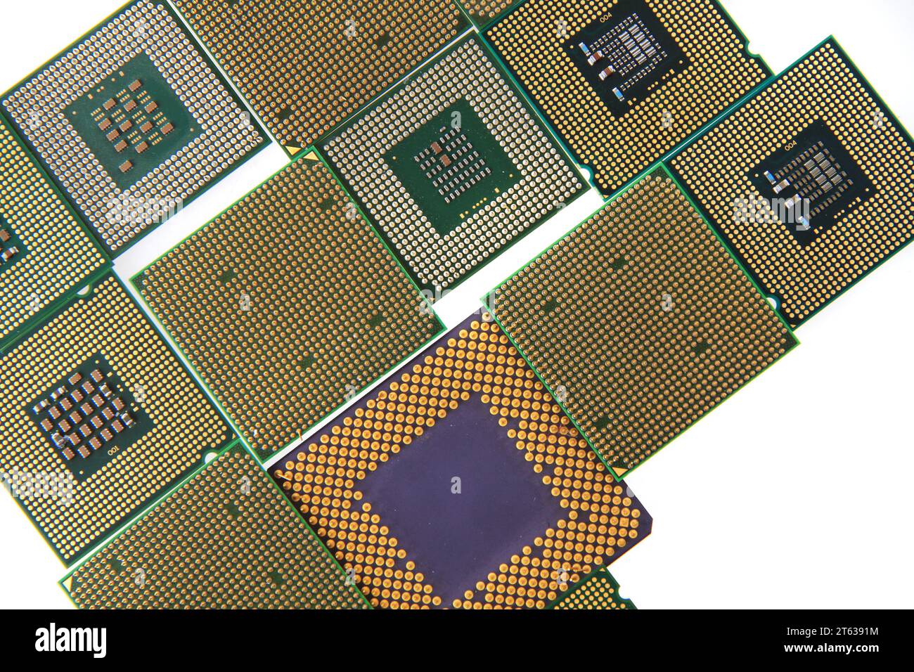cpu micropocessors isolated on the white background Stock Photo - Alamy