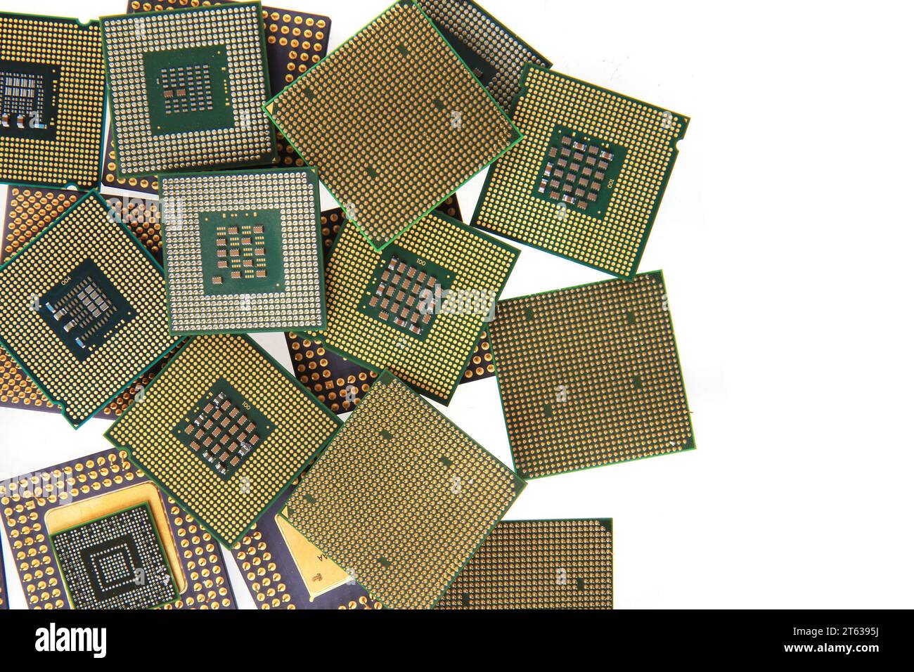 cpu micropocessors isolated on the white background Stock Photo - Alamy