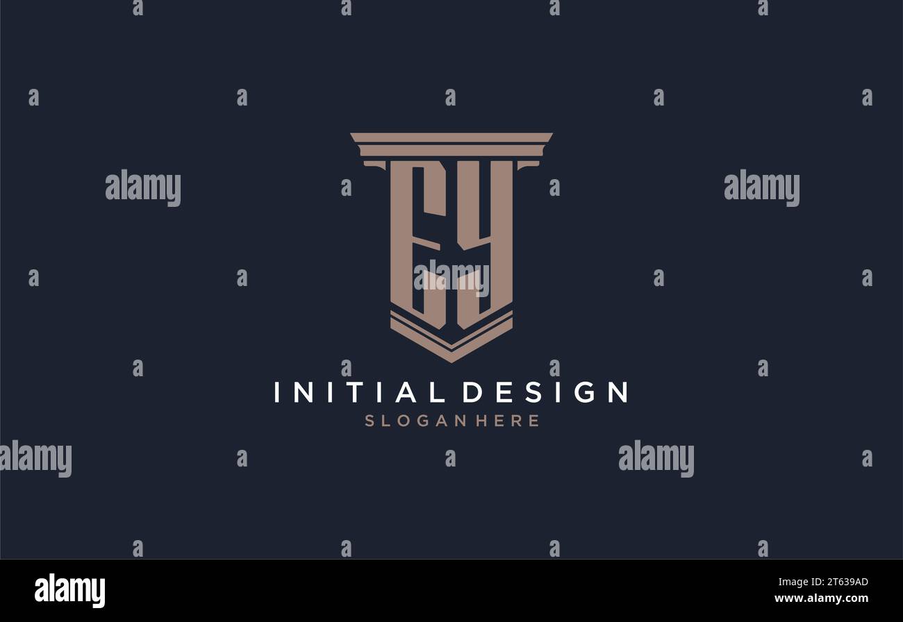 EY initial logo with pillar style, luxury law firm logo design ideas ...