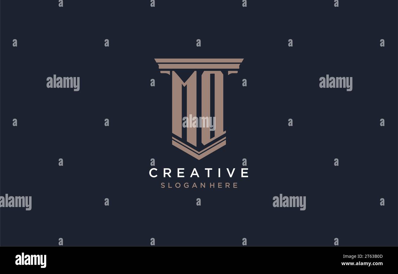 MQ initial logo with pillar style, luxury law firm logo design ideas ...
