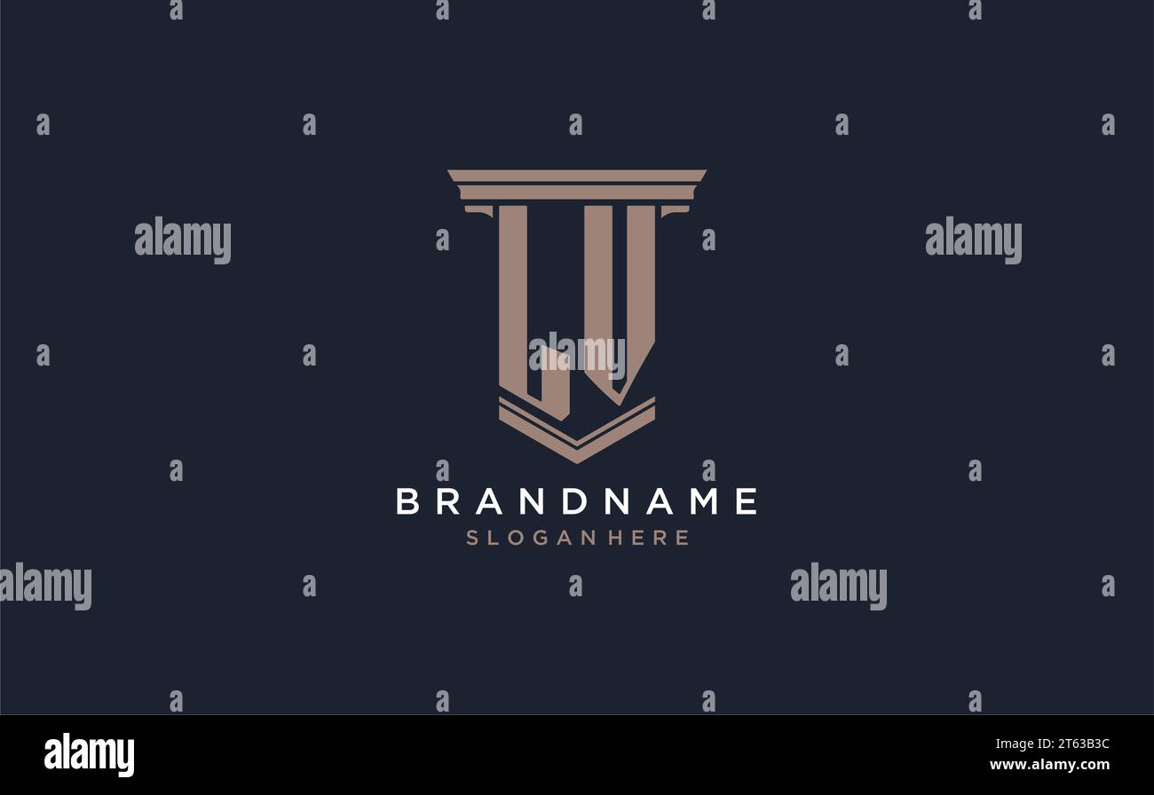 LV initial logo with pillar style, luxury law firm logo design ideas ...